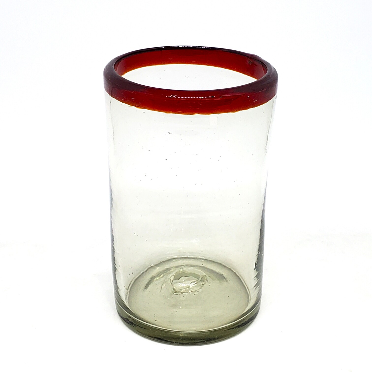 Ofertas / vasos grandes con borde rojo rub� / �stos artesanales vasos le dar�n un toque cl�sico a su bebida favorita.